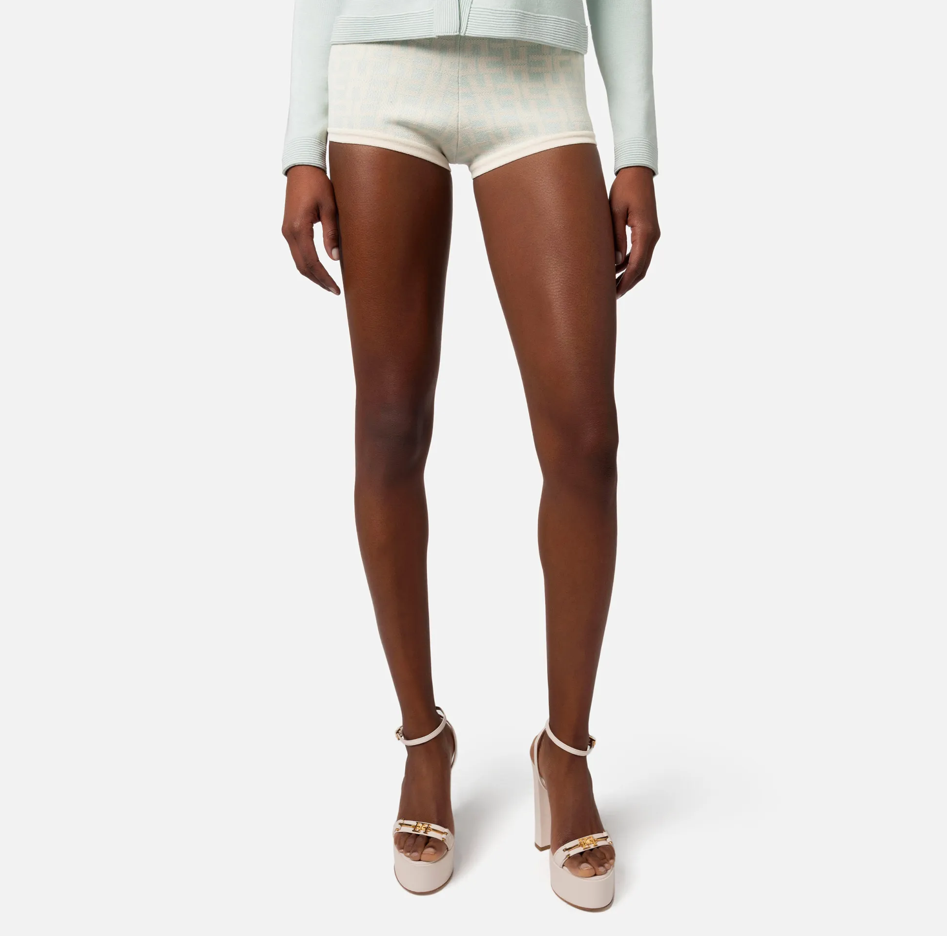 Elisabetta Franchi Pantaloni E Shorts^Shorts Logo Jacquard All-Over