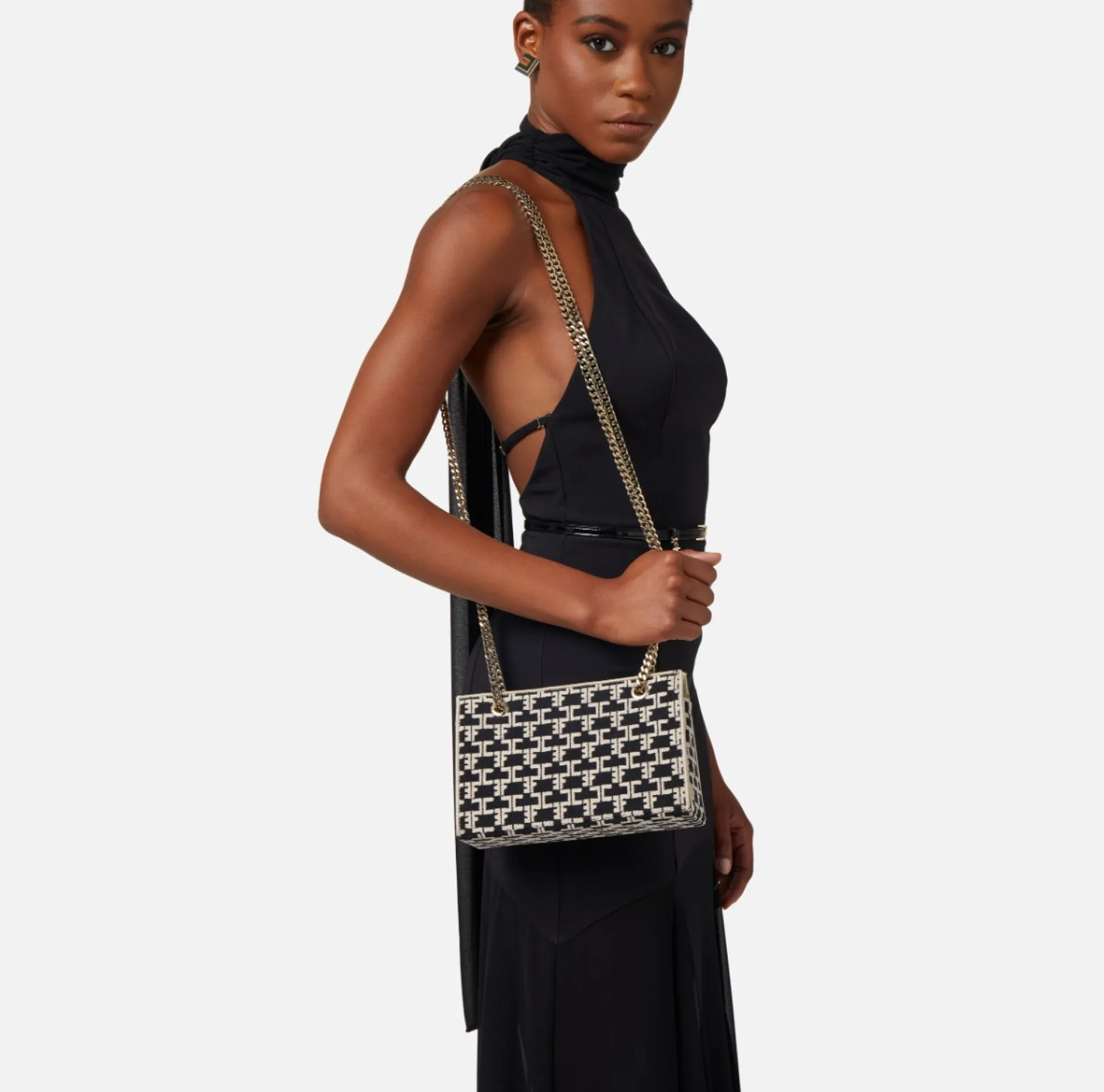 Elisabetta Franchi Borse A Spalla^Shoulder Monogram Mini