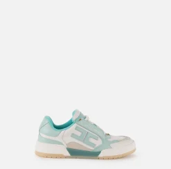 Elisabetta Franchi Sneakers E Scarpe Basse^Sneakers In Pelle Con Logo Ricamato