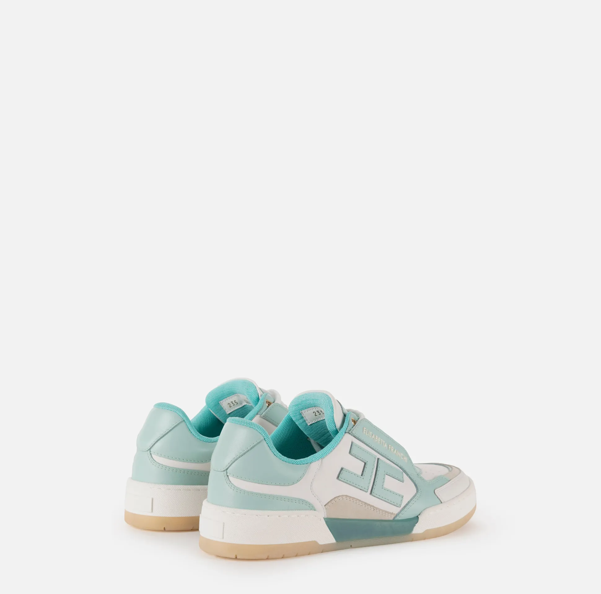 Elisabetta Franchi Sneakers E Scarpe Basse^Sneakers In Pelle Con Logo Ricamato