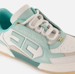 Elisabetta Franchi Sneakers E Scarpe Basse^Sneakers In Pelle Con Logo Ricamato