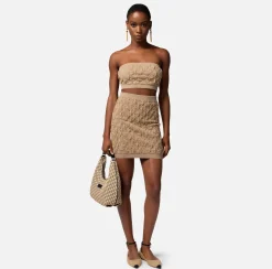Elisabetta Franchi Top, T-Shirt & Body^Top A Fascia In Viscosa Goffrato