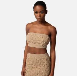 Elisabetta Franchi Top, T-Shirt & Body^Top A Fascia In Viscosa Goffrato