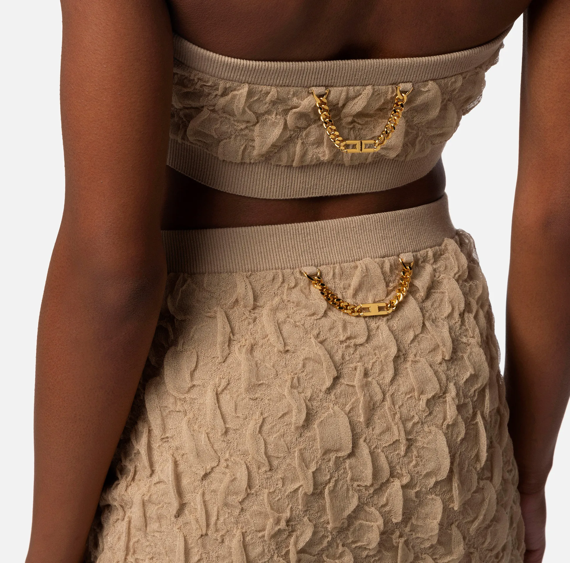 Elisabetta Franchi Top, T-Shirt & Body^Top A Fascia In Viscosa Goffrato