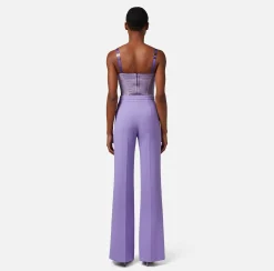 Elisabetta Franchi Top, T-Shirt & Body^Top Bustier In Tulle Logo