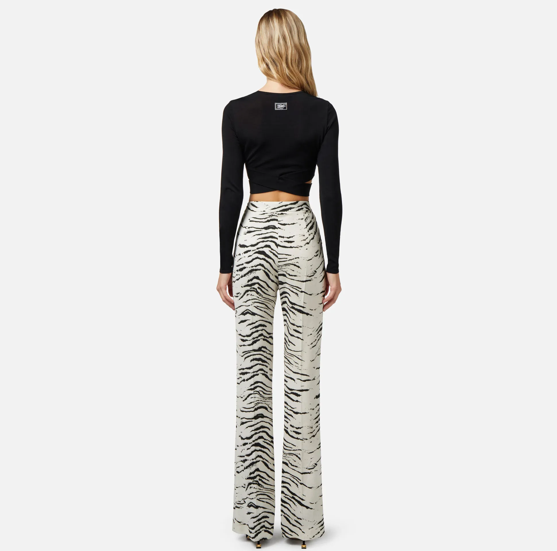 Elisabetta Franchi Maglieria E Felpe^Top Cropped In Rayon Con Cut-Out