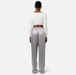 Elisabetta Franchi Top, T-Shirt & Body^Top Cropped In Viscosa Goffrata