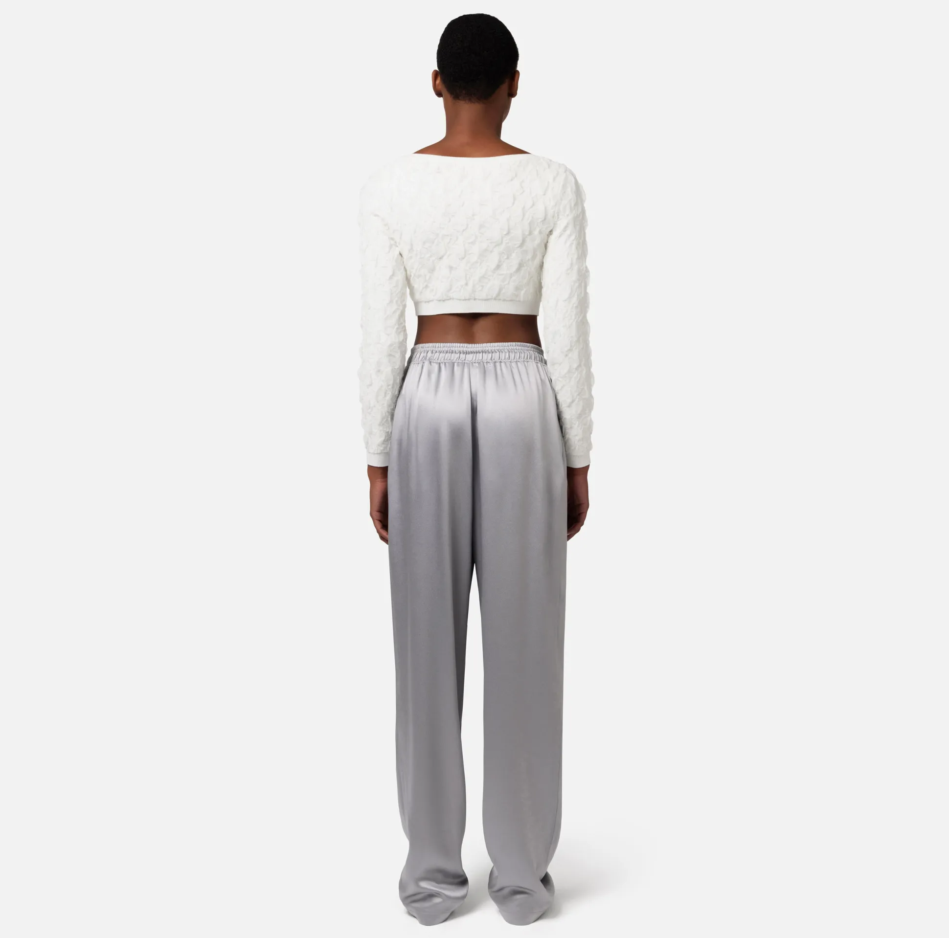 Elisabetta Franchi Top, T-Shirt & Body^Top Cropped In Viscosa Goffrata