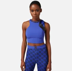 Elisabetta Franchi Top, T-Shirt & Body^Top In Crepe Stretch Con Catena Foulard