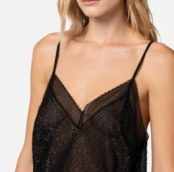 Elisabetta Franchi Top, T-Shirt & Body^Top In Georgette Ricamata