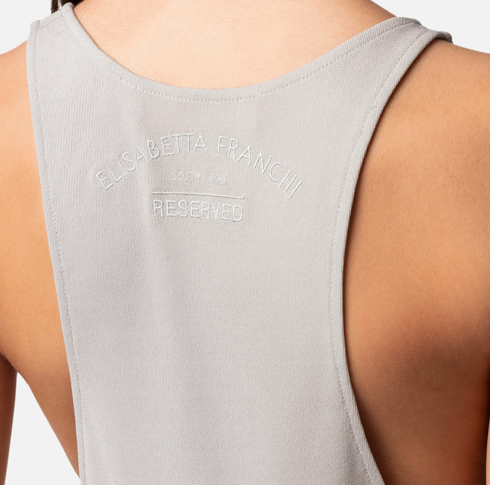 Elisabetta Franchi Top, T-Shirt & Body^Top In Jersey Con Ricamo Logo