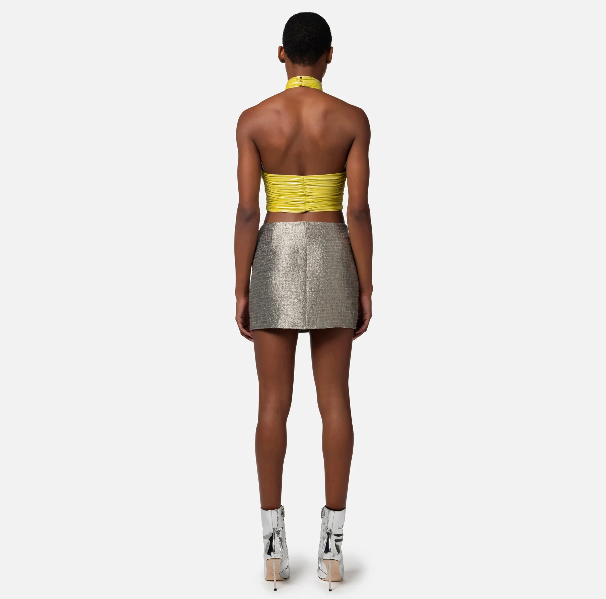 Elisabetta Franchi Top, T-Shirt & Body^Top In Jersey Metallico Drappeggiato