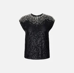 Elisabetta Franchi Top, T-Shirt & Body^Top In Tulle Ricamato