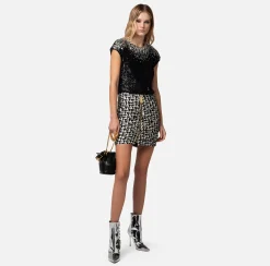 Elisabetta Franchi Top, T-Shirt & Body^Top In Tulle Ricamato