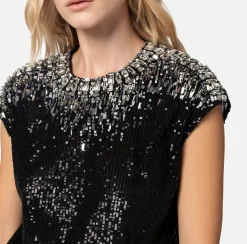 Elisabetta Franchi Top, T-Shirt & Body^Top In Tulle Ricamato