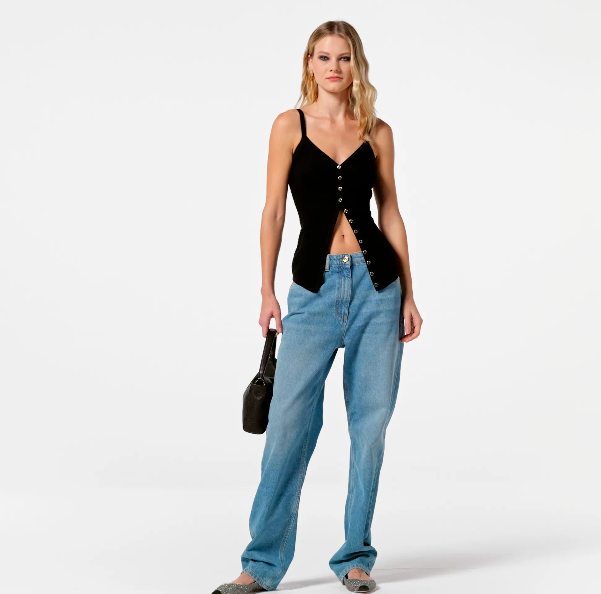 Elisabetta Franchi Top, T-Shirt & Body^Top In Viscosa Punto Traforato
