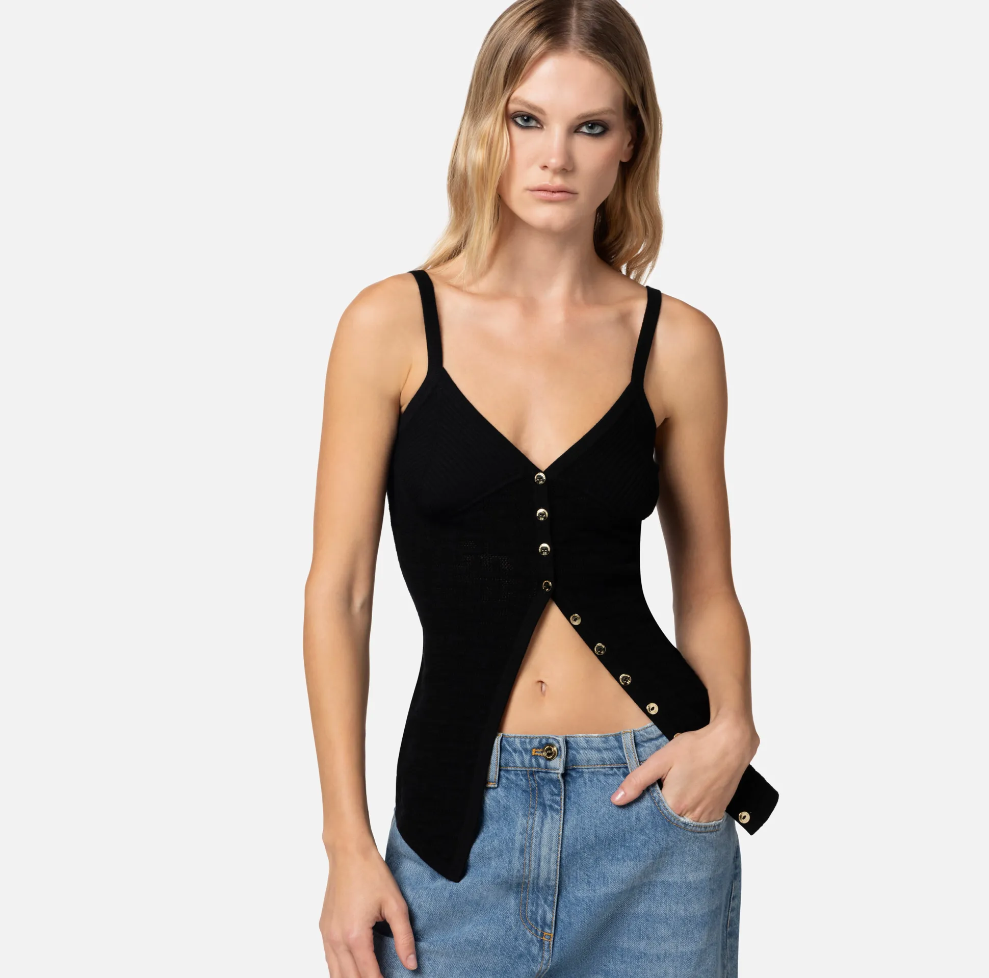 Elisabetta Franchi Top, T-Shirt & Body^Top In Viscosa Punto Traforato