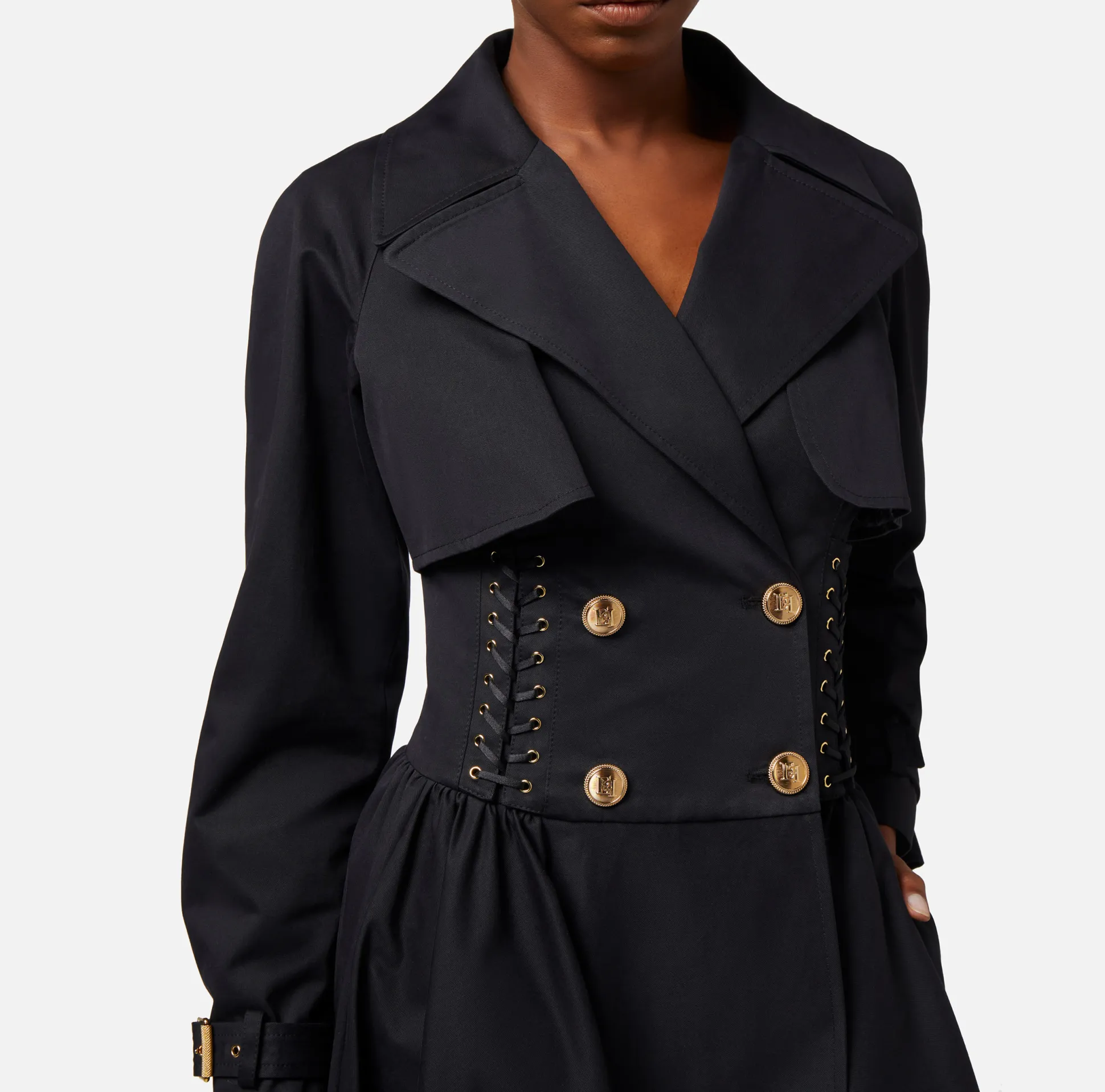 Elisabetta Franchi Giacche & Trench^Trench In Cotone Linea A Redingote