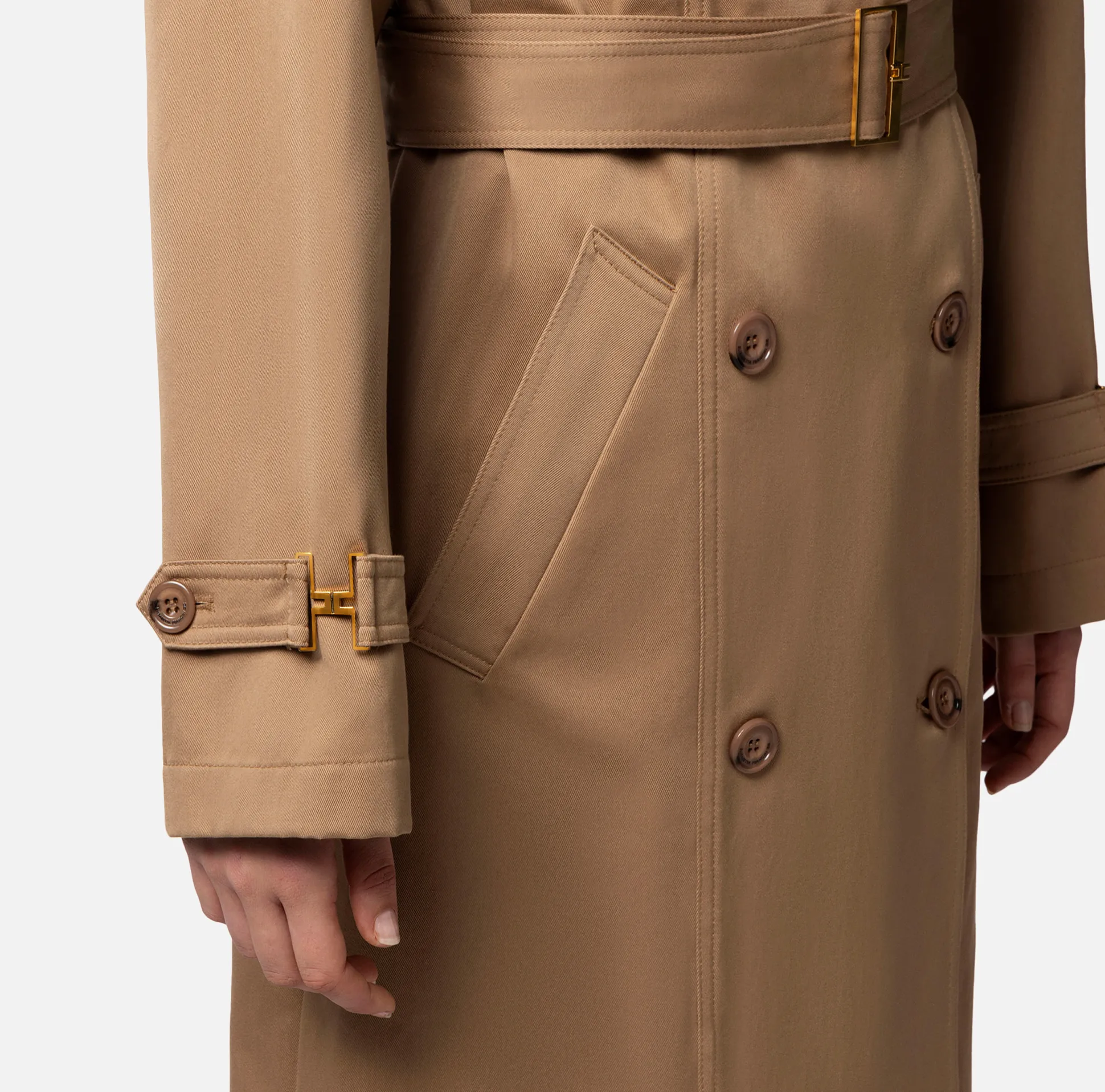 Elisabetta Franchi Giacche & Trench^Trench Over In Cotone
