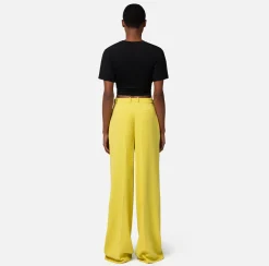 Elisabetta Franchi Top, T-Shirt & Body^T-Shirt Cropped In Jersey Con Nodo E Stampa