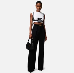 Elisabetta Franchi Top, T-Shirt & Body^T-Shirt In Cotone Con Accessorio Reggiseno
