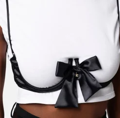 Elisabetta Franchi Top, T-Shirt & Body^T-Shirt In Cotone Con Accessorio Reggiseno
