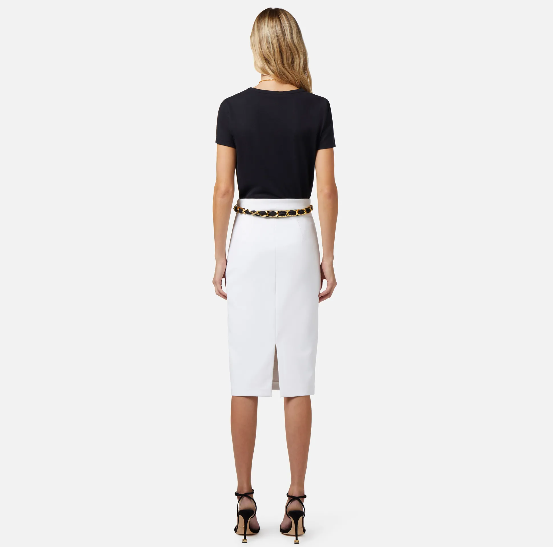 Elisabetta Franchi Top, T-Shirt & Body^T-Shirt In Jersey Con Cut-Out E Collana