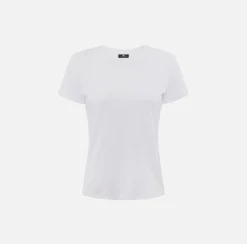 Elisabetta Franchi Top, T-Shirt & Body^T-Shirt In Jersey Con Logo Strass