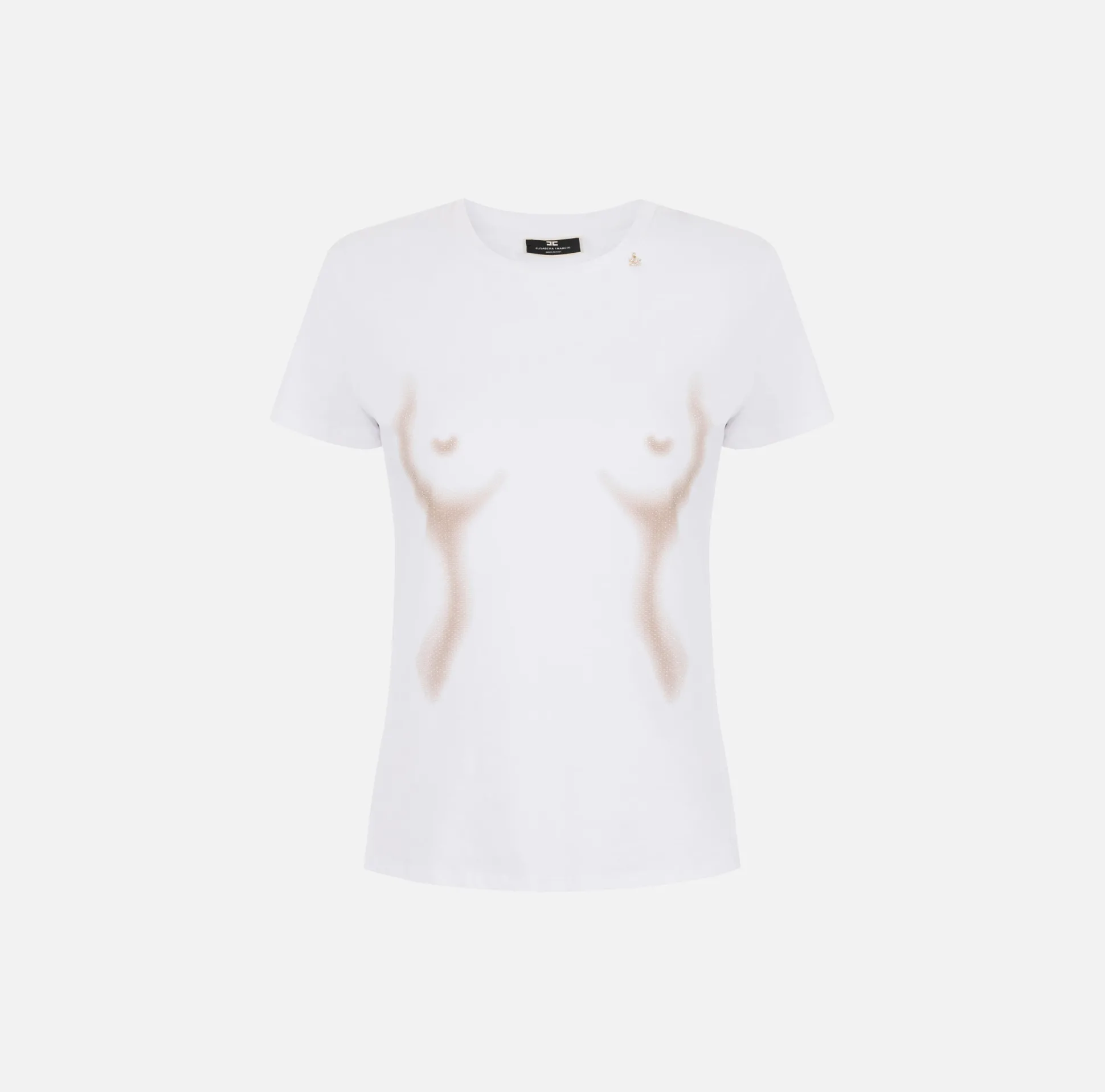 Elisabetta Franchi Top, T-Shirt & Body^T-Shirt In Jersey Con Stampa Body Morph