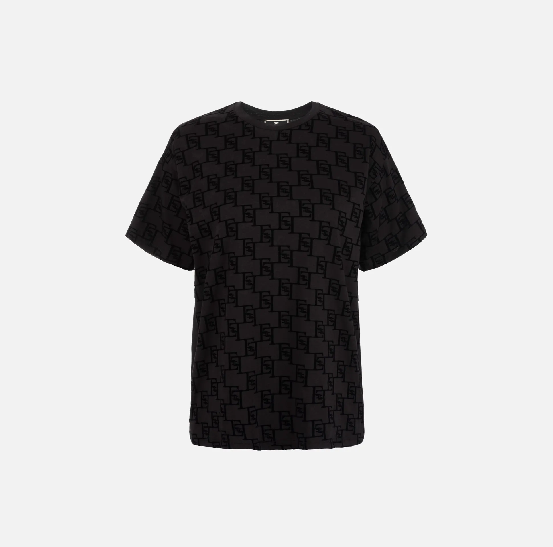 Elisabetta Franchi Top, T-Shirt & Body^T-Shirt In Jersey Stampa Logo Flock