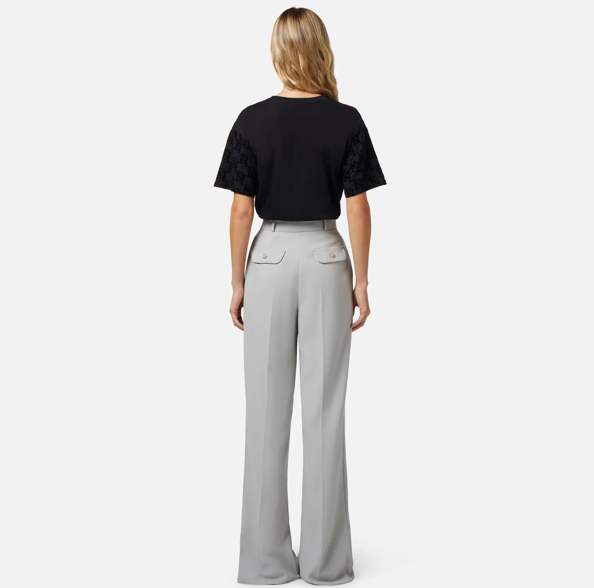 Elisabetta Franchi Top, T-Shirt & Body^T-Shirt In Jersey Stampa Logo Flock