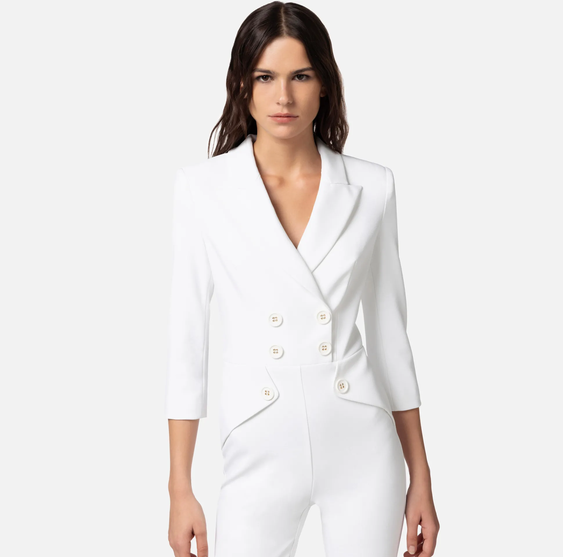 Elisabetta Franchi Tute^Tuta Doppiopetto In Doppio Crepe