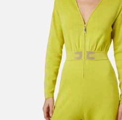 Elisabetta Franchi Tute^Tuta In Cotone Con Bande Logate