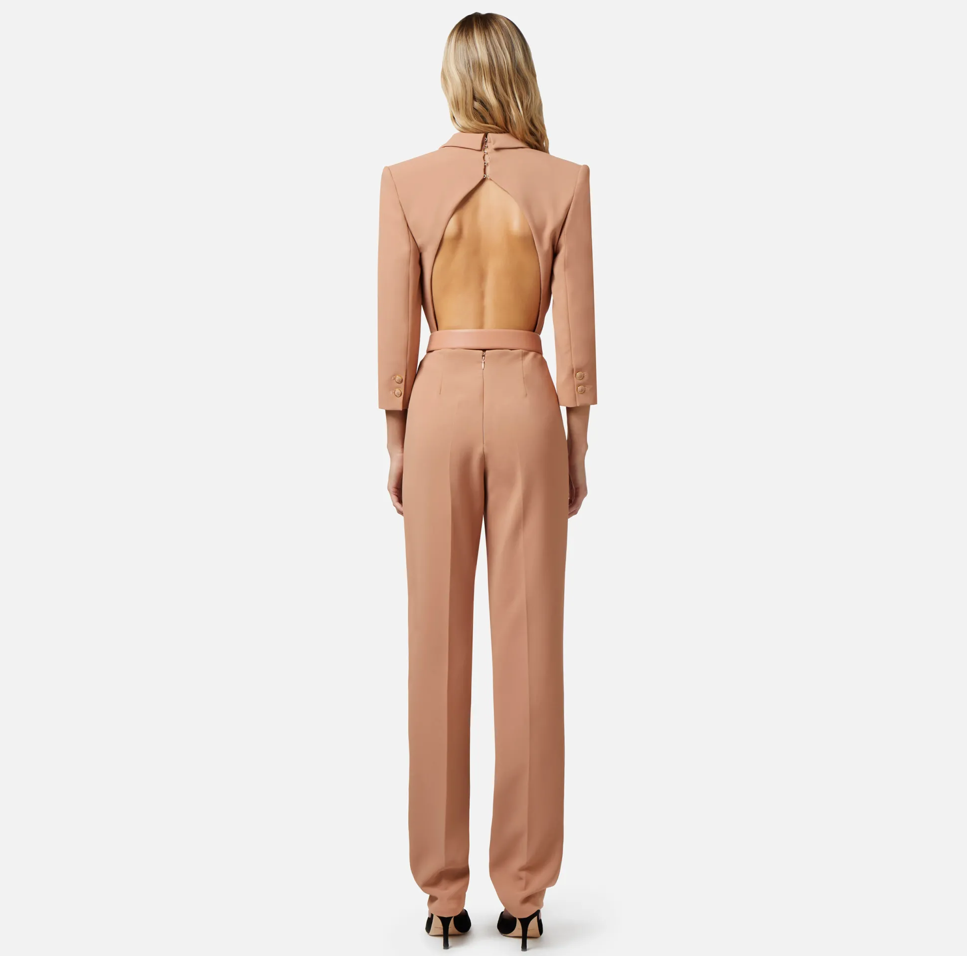 Elisabetta Franchi Tute^Tuta In Crepe Con Cut Out Posteriore