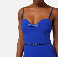 Elisabetta Franchi Tute^Tuta In Crepe Con Fiocco In Raso