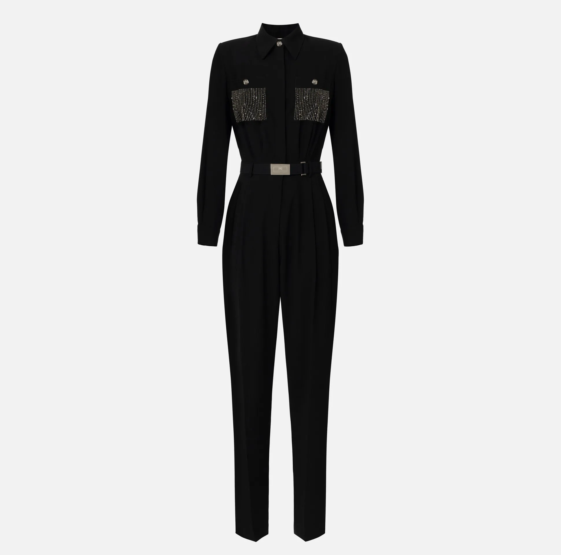 Elisabetta Franchi Tute^Tuta In Crepe Con Tasche Ricamate