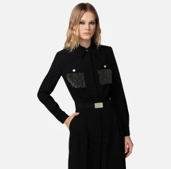 Elisabetta Franchi Tute^Tuta In Crepe Con Tasche Ricamate