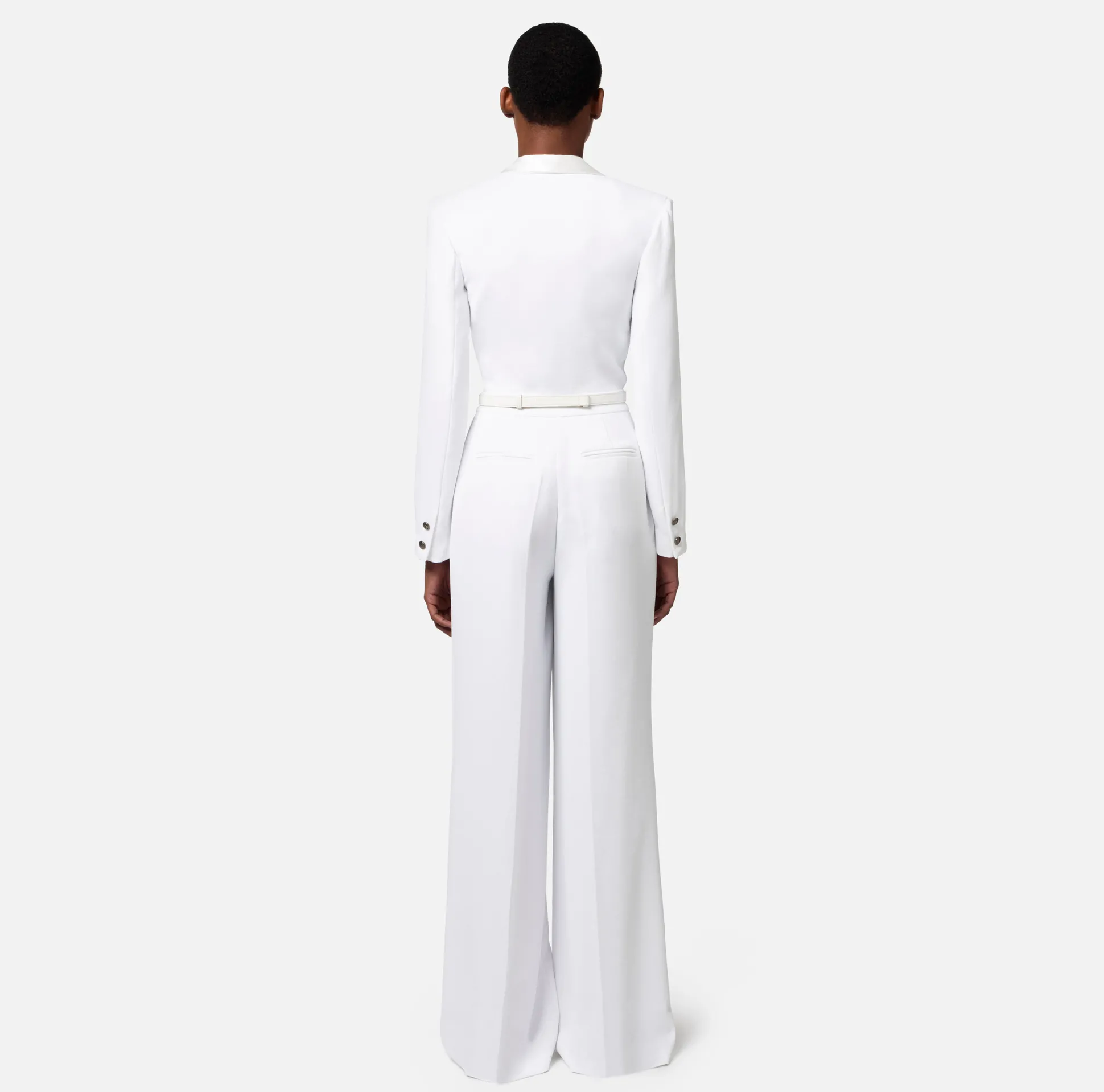 Elisabetta Franchi Tute^Tuta In Crepe Con Top In Pizzo E Cintura