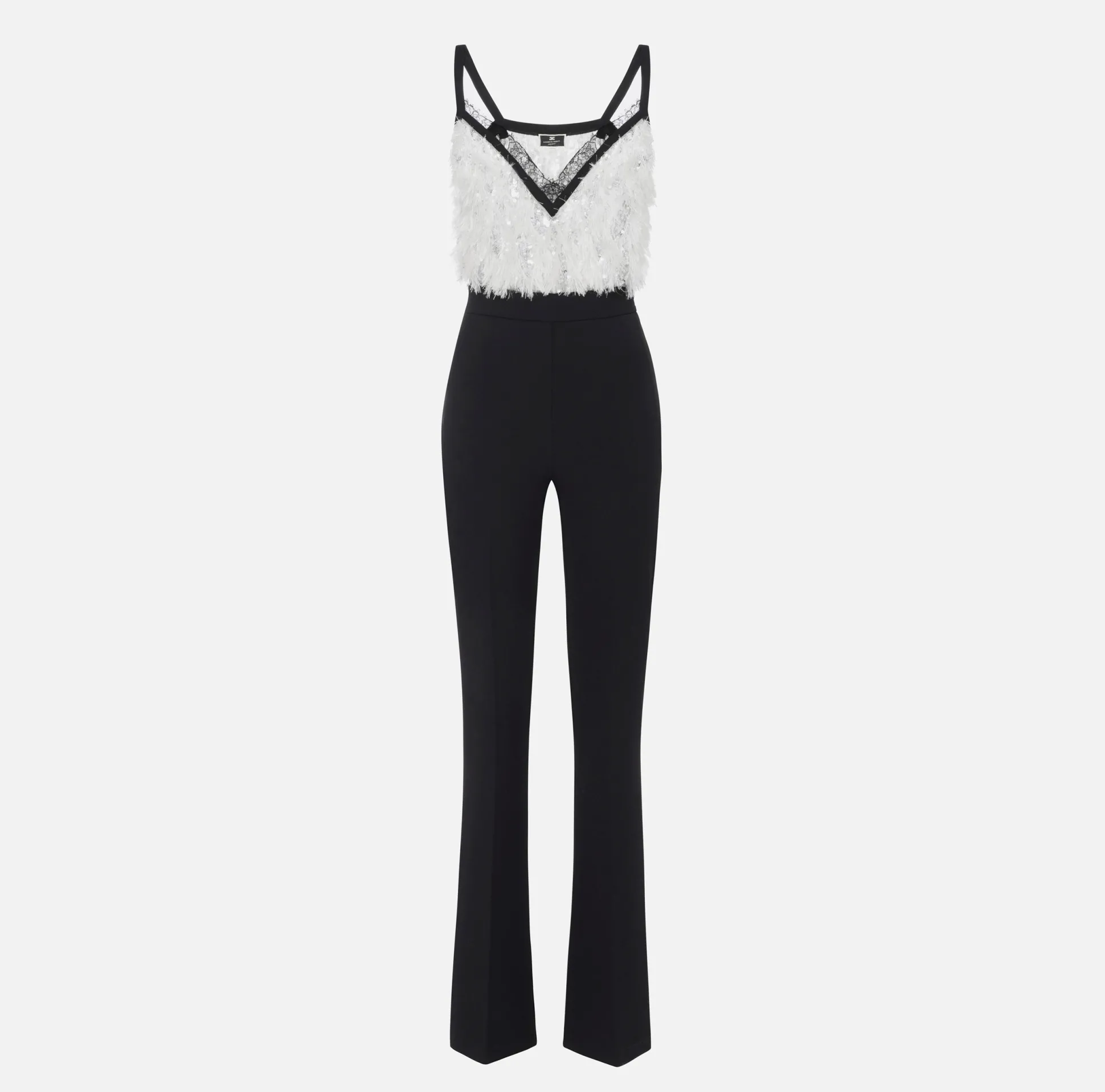 Elisabetta Franchi Tute^Tuta In Crepe Con Top Ricamato