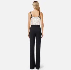 Elisabetta Franchi Tute^Tuta In Crepe Con Top Ricamato