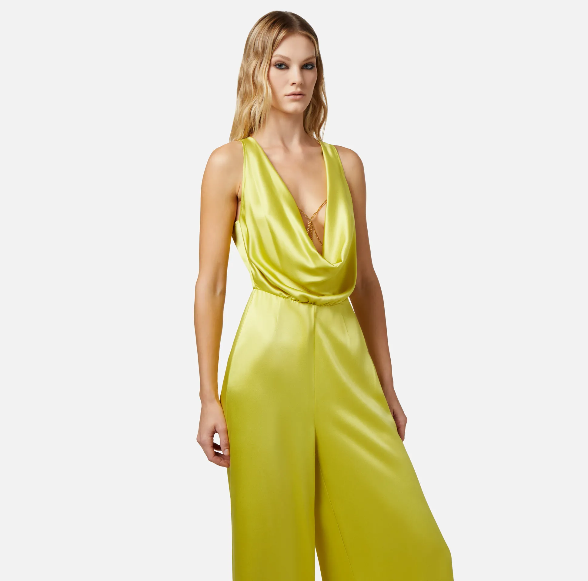 Elisabetta Franchi Tute^Tuta In Crepe Fluido Con Accessorio Reggiseno