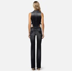 Elisabetta Franchi Tute^Tuta In Denim Con Cut-Out