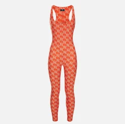 Elisabetta Franchi Tute^Tuta In Lycra Con Stampa Logo